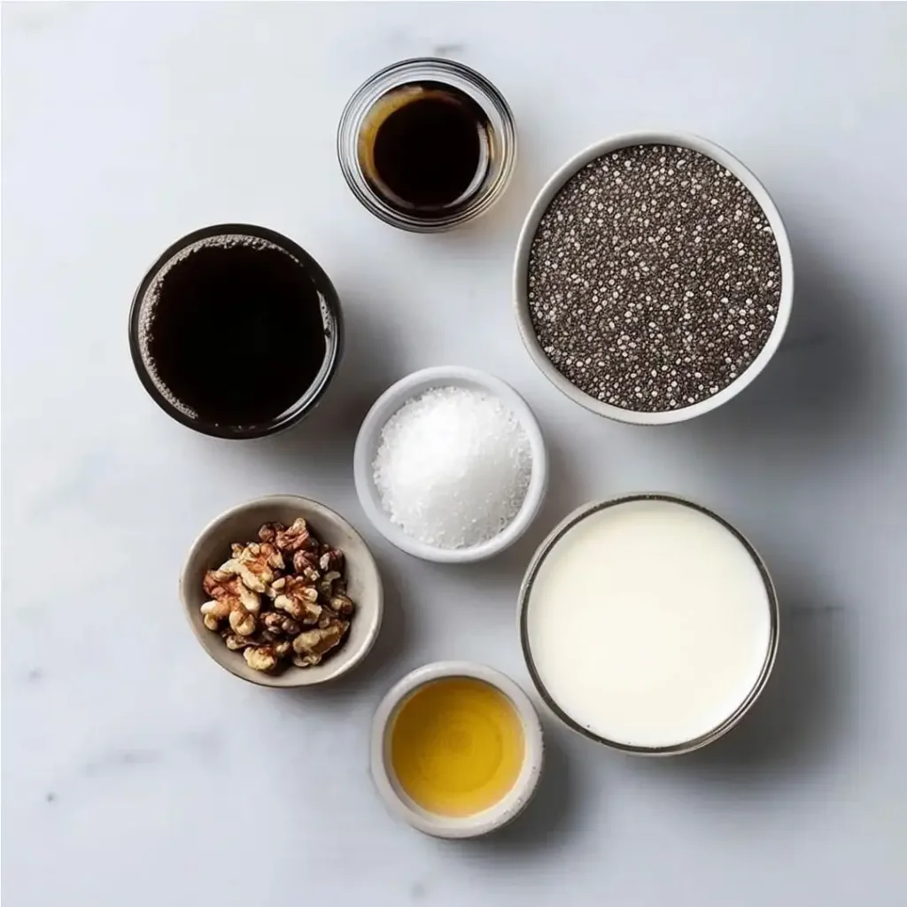 Coffee Chia Pudding Recipe 2 coffee chia pudding ingredients