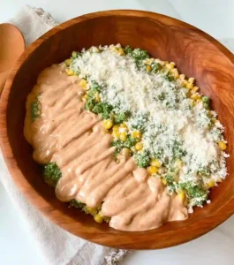 Elote Pasta Salad Recipe 3 combine the ingredients 1 265x300 1