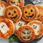 easy mini halloween pizza