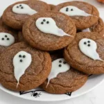 spooky ghost brown butter pumpkin cookies